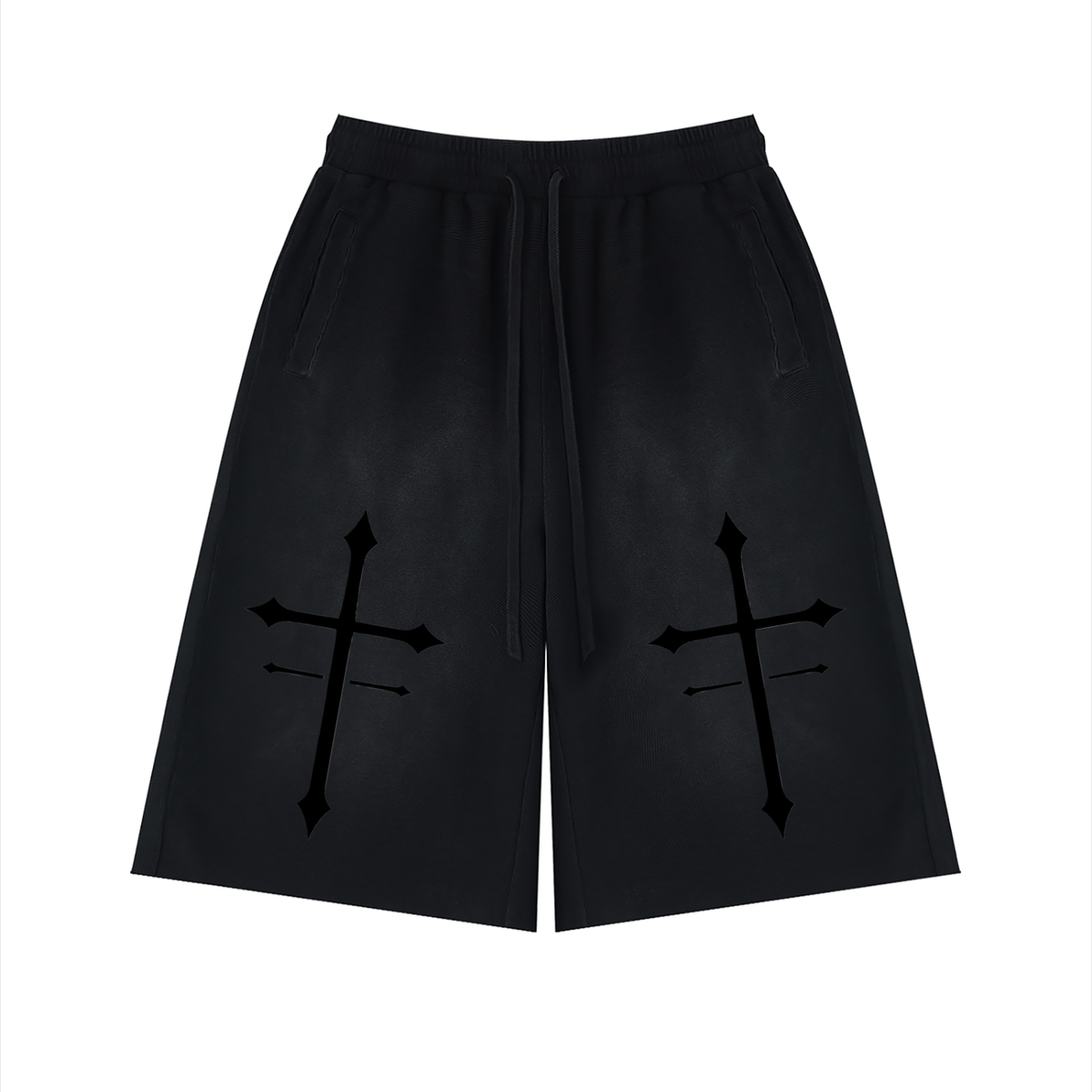Unisex Sunfade Raw Edge Shorts