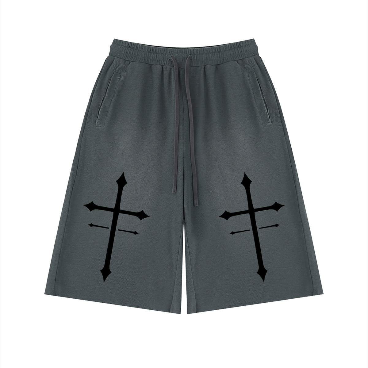 Unisex Sunfade Raw Edge Shorts