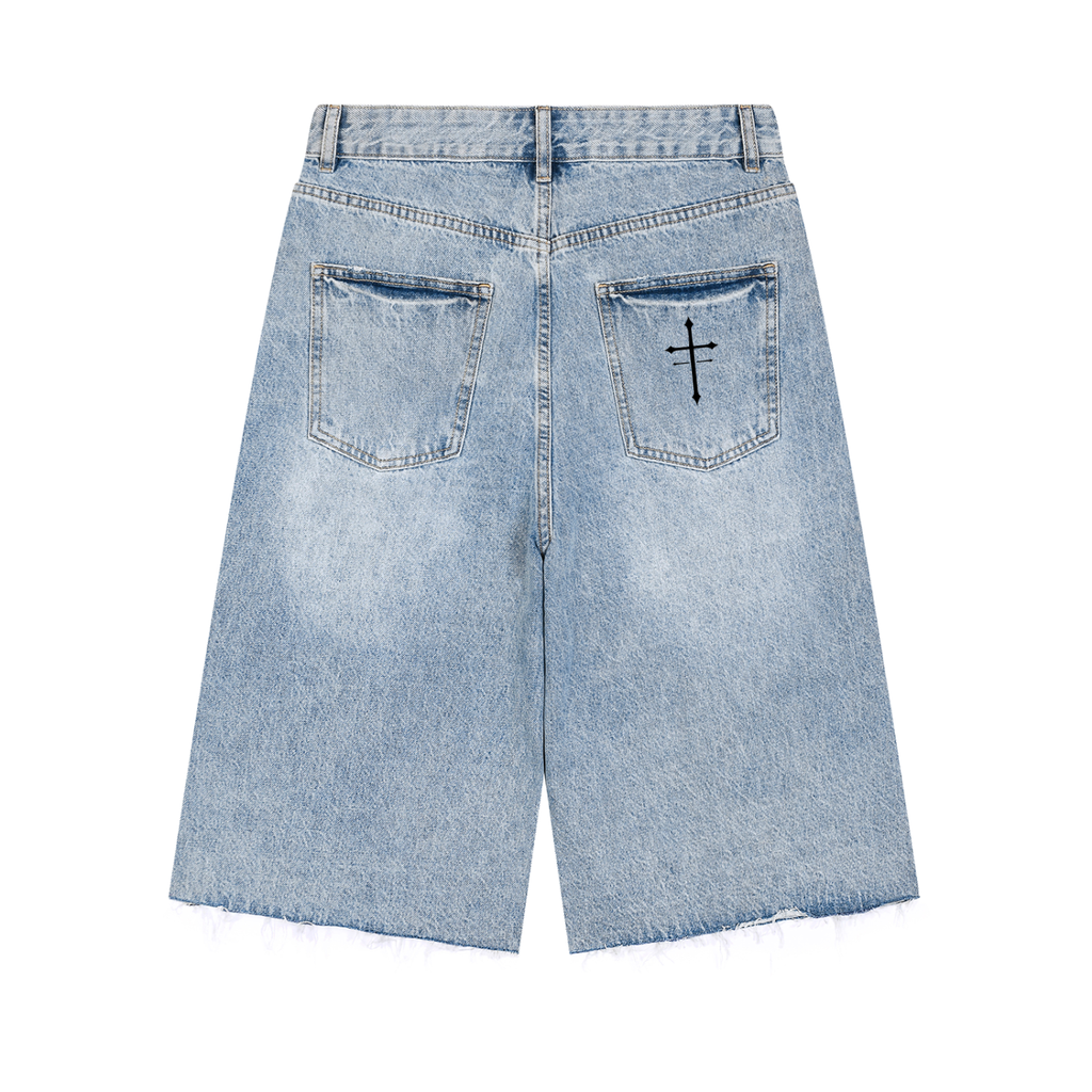 Men’s Vintage Wide Leg Denim Shorts