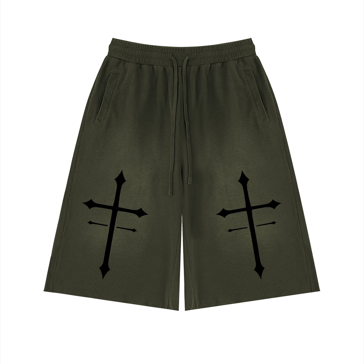 Unisex Sunfade Raw Edge Shorts