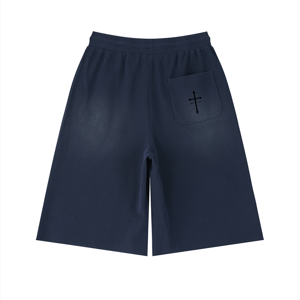 Unisex Sunfade Raw Edge Shorts