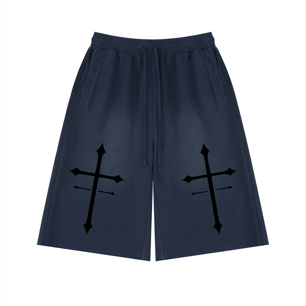 Unisex Sunfade Raw Edge Shorts
