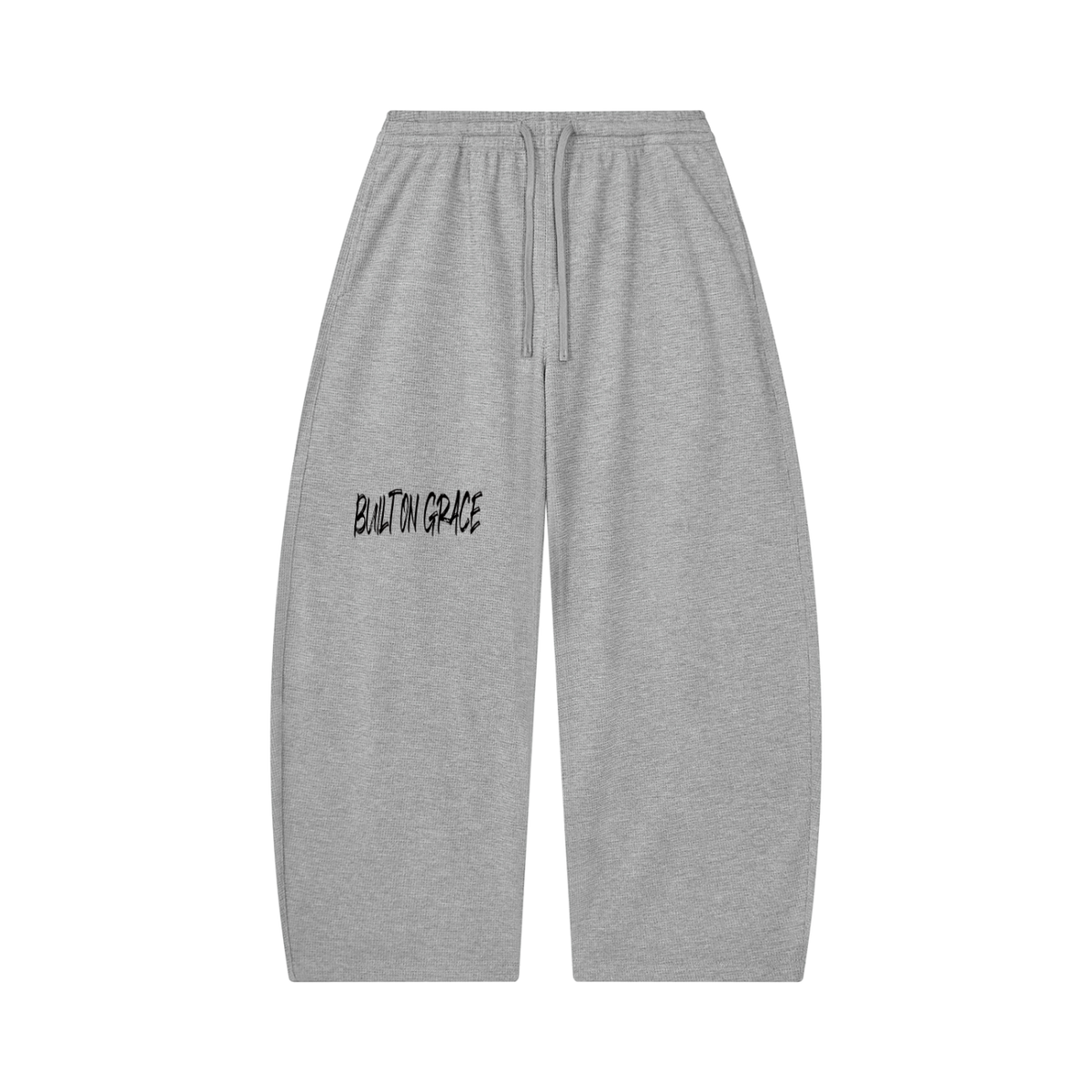 Unisex Waffle Barrel Leg Pants
