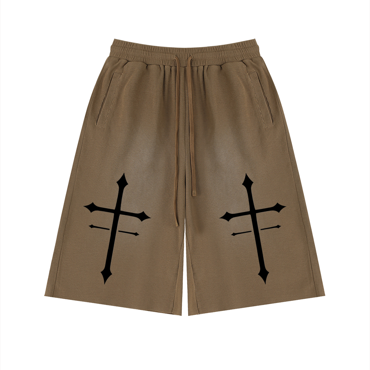 Unisex Sunfade Raw Edge Shorts